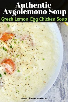 a white bowl filled with soup on top of a table