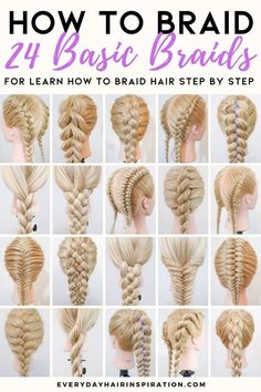 Easy Braids For Beginners, Basic Braids, Medium Hair Braids, How To Braid, Braids For Medium Length Hair, Braiding Your Own Hair, Hairstyles Hoco, Beautiful Braided Hair