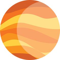 an orange and yellow striped circle