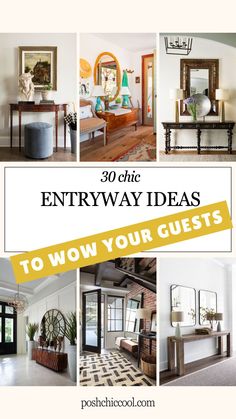 the entry way ideas to wow your guests in this postcard style photo collage