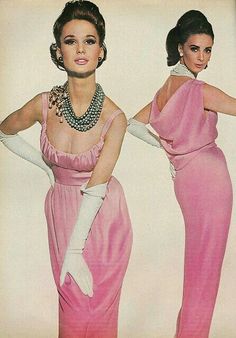 Jean Shrimpton, Irving Penn, Look Retro, Linda Evangelista, Pink Dresses, Vintage Couture, 1960s Fashion, Vogue Magazine