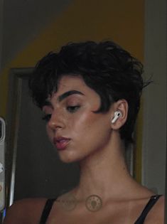 Beautiful Pixie Haircut, Mexican Pixie Haircut, Mixie Cut Girl, Pixie Sideburns, Short Straight Pixie Haircuts, Latina Pixie Cut, Short Hairstyle Women Round Face Pixie, Short Lesbian Hair, Pixie Haircut Wavy