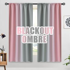 PRICES MAY VARY. Package Includes: Set of 2 gradient 70%-80% blackout curtains. They feature a rod pocket/pole top construction, 3 inch rod pocket fits most standard rods, bottom 3 inch pocket can reversible hanging. Each measuring: 52 inches wide by 63 inches long for a total width of 104 inches. Contrast Color and ombre blackout Design: Our bedroom curtains have a unique effect. With the one color on the left that gradually become to a another colour on the right, adding a realexed and pop fee Girls Bedroom Light, Pink And Grey Curtains, Grey Curtains Bedroom, Light Blocking Curtains, Drapes For Living Room, Nursery Curtains, Bedroom Light, Grey Room, Grey Curtains