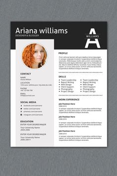 minimalist resume template Curriculum Vitae Template Free, Curiculum Vitae, Graphic Resume, Letter Reference, Online Friendship, Cv Writing, Resume Ideas, Resume Professional