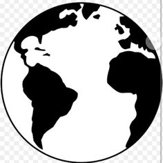 the earth is shown in black and white