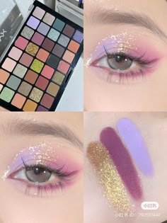 Creative Eye Makeup Design, Makeup Morado, Makeup Purple, Cute Eye Makeup, Korean Eye Makeup, Unicorn Makeup, Swag Makeup, Ethereal Makeup