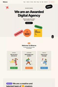 an image of a website page with the words we are an awarded digital agency