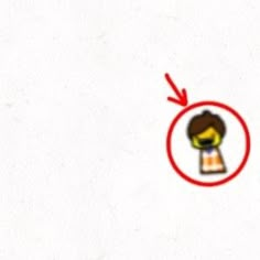 a red circle with an image of a person's head in it