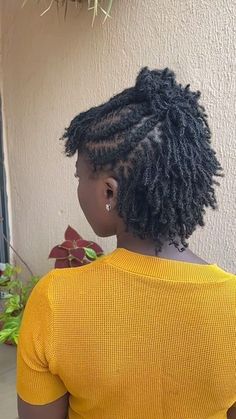 Short Sister Locks, Short Sister Locks Hairstyles, Microloc Inspiration, Short Sisterlocks, Micro Braids Styles, Locs Journey