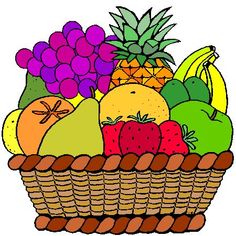 a basket filled with lots of different types of fruit