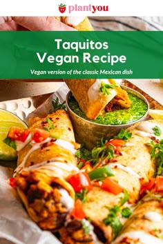 taquitass vegan recipe book cover with hand reaching for tortilla