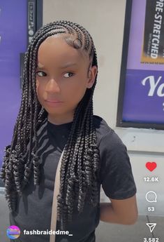 Cute Hair With Braids, Cute And Easy Braided Hairstyles Black, Cute Box Braids Ideas, Cute Hairstyles For Back To School Black, Cornrows Ideas For Kids, Half Up Down Braided Hairstyles Kids, Fast Braid Hairstyles, Braided Hairstyles For Preteens, Hairstyles Cornrows Braids