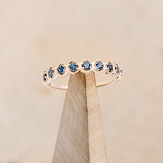 Hexagon Topaz Ring, Staghead Designs, Stacking Bands, Detailed Ring, Whimsical Wedding, Ring Style, Blue Topaz Ring, London Blue Topaz, London Blue