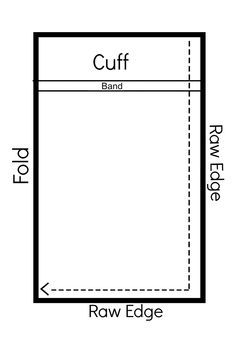 the diagram shows how to draw a rectangle in two different ways, including cutting and sewing