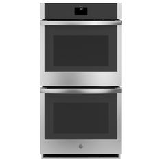 two ovens side by side on a white background