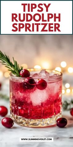 The Tipsy Rudolph Spritzer is a fun and festive cocktail that’s as playful as its name suggests. With a blend of cranberry juice, champagne, and a splash of vodka, it’s a light and bubbly drink that’s perfect for holiday celebrations. Garnish with fresh cranberries and a sprig of rosemary for a cocktail that’s as cheerful as it is tasty. Save this recipe for your next holiday party to spread the Christmas cheer! Spiced Cranberry Rose Spritzer, Cranberry Drink Recipes Alcoholic, Tipsy Rudolph Spritzer, Cranberry Lemon Cocktail, Crown Apple And Cranberry Juice, Cranberry Cocktail Christmas, Mistletoe Cocktail Holiday Drinks, Wine Spritzer Recipe Holidays, Cranberry Juice Alcoholic Drinks