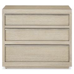 a wooden dresser with three drawers