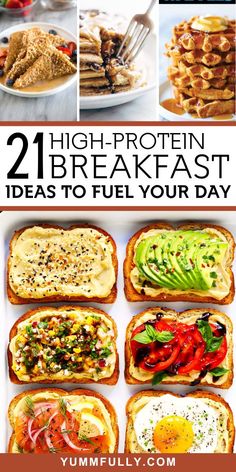 the cover of 21 high protein breakfast ideas to fuel your day