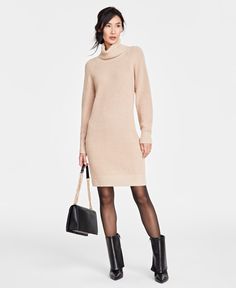 in stock Simple Long Sleeve Dress, Ladies Turtleneck Sweaters, Turtleneck Sweater Dress, Tights And Boots, Stylish Sweaters, Sneaker Dress Shoes, Womens Turtleneck, Turtle Neck Dress, Kids Sweater