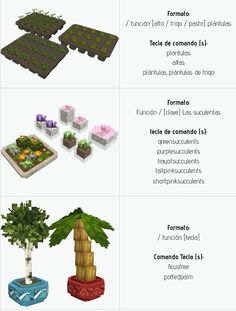 the different types of plants in minecraft