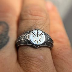 Three of Swords signet How To Make A Signet Ring, Medieval Revival, Three Of Swords, Memento Mori Jewelry, Jewelry Wishlist, Light Blue Sapphire, Wax Ring, Reality Shifting, Julius Caesar