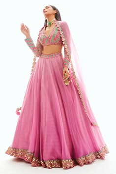 Orang India, Vani Vats, Sabyasachi Lehenga, Organza Lehenga, Indian Outfits Lehenga, Lehnga Dress, Gaun Fashion, Pink Lehenga, Indian Lehenga