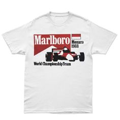 High Quality Shirt Handmade! Brand New! Support Small Businesses Fast Communication And On Time Shipping!! Check Out My Profile For More Unique And Vintage Items To Bundle. Thanks For Stopping By! Winner Poster, Monaco Grand Prix, Car Shirts, World Championship, Casual Wardrobe, Grand Prix, Cool Shirts, Monaco, Unisex T Shirt