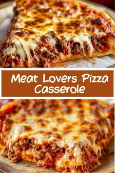 meat lovers pizza casserole is an easy and delicious dinner that's ready in under 30 minutes