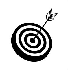 an arrow in the center of a target