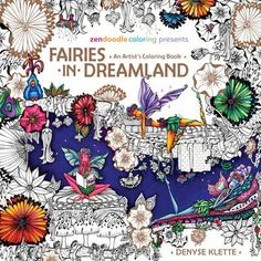 the cover of faeries in dreamland, featuring flowers and butterflies on a purple background