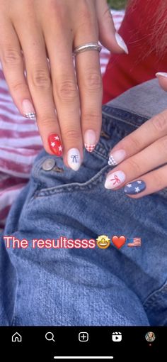 Bre Sheppard Nails, Spring Break Nail Ideas Short, Columbia Blue Nails, Detroit Lions Nails, Utah Girl Nails, How Nails, Cute Short Round Nails, Cape Cod Nails