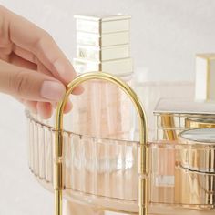 【360°Rotating Design】Unlike conventional make up organizers, this innovative rotating vanity organizer boasts a seamless 360-degree rotation capability. With just a gentle rotation, you can effortlessly access all your makeup essentials, making the selection process a breeze. The perfume organizer's high tray edge are thoughtfully designed to prevent any messy spills. 【Ample Storage & Space-Saving】This versatile bathroom counter organizer offers ample space for a variety of items, including skin Bathroom Counter Organizer, Makeup Storage Solutions, Rotating Makeup Organizer, Counter Organizer, Bathroom Countertop Organizer, Perfume Organizer, Bathroom Counter Organization, Make Up Storage, Makeup Stand