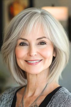 Save this pin for the best layered bob hairstyles for fine hair. This long bob with wispy bangs is soft and airy, which is perfect for giving fine hair a voluminous lift without any heaviness. The layers work by adding subtle bounce. Haircut With Bangs For Women, Medium Length Haircut With Bangs, Hairstyles For Women Over 60, Haircut With Bangs, Hairstyles For Women Over 50, Natural Wavy Hair, Layered Bob Hairstyles, Medium Long Hair, Shag Hairstyles