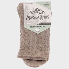 Discover cozy softness in this textured mid crew sock from Alaska Knits. Crafted with a premium wool blend to keep toes toasty on those brisk winter mornings, this cold weather sock offers natural moisture wicking properties and cushiony softness in the sole for that extra layer of comfort you need in a winter essential. Cold Weather Socks, Winter Mornings, Crew Sock, Boot Socks, Winter Essentials, Moisture Wicking Fabric, Socks Women, Crew Socks, Cold Weather