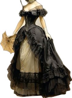 Gothic 1800s Dress, Gothic Fancy Dress, Victorian Era Dresses Black, Victorian Bride Dress, 1800s Gothic Fashion, Ballgowns Victorian Aesthetic, Black Victorian Dress Aesthetic, Royalty Dresses Gowns, Royalty Aesthetic Outfit