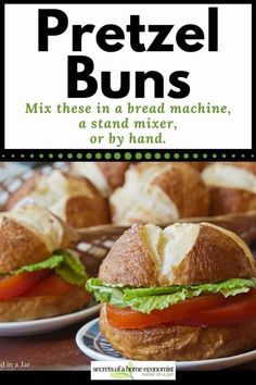 the cover of pretzel buns mix these in a bread machine, a stand mixer, or by hand