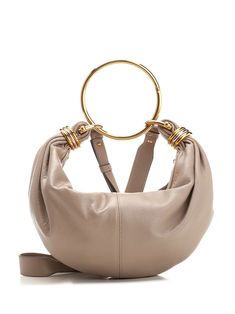 Small "Bracelet" hobo bag in shiny grained calfskin from Chloè, with bracelet handle, adjustable shoulder strap and zip closure. Versace Designer, Small Bracelets, Best Wallet, Chloe Bag, Wallet Bag, Pump Sandals, Bag For Women, Small Leather Goods, Lace Up Shoes