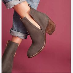 Care & Content Fits True To Size Side Cutout Detail Suede Upper Leather Insole, Sole Pull-On Styling Imported Size & Fit 2.5" Stacked Leather Heel 5"H Jeffrey Campbell Boots, Jeffrey Campbell Shoes, Jeffrey Campbell, Leather Heels, Heeled Mules, Mule Shoe, Chelsea Boots, Bootie Boots, Ankle Boot