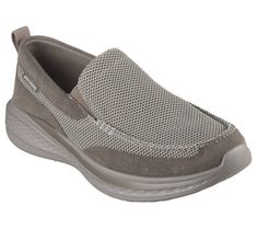 Laid-back style arrives with modern comfort in Skechers Relaxed Fit Slade - Munson. This laceless fit design features a knitted and suede upper with a charcoal infused Skechers Air-Cooled Memory Foam insole and Skechers Goga Mat Arch cushioning for added support. | Skechers Men's Relaxed Fit: Slade - Munson Sneaker | Medium Width | Skechers Air-Cooled Memory Foam cushioned comfort insole | Charcoal infused insole helps neutralize potential odor | Skechers Goga Mat Arch cushioning for added support | Knitted and suede upper | Flexible traction outsole | 1 1/4-inch heel height | Skechers Skechers Relaxed Fit, Lace Up Wedges, Size Chart For Kids, Skechers Women, Kids Sale, Laid Back Style, Mens Socks, Shoe Sale, Canvas Shoes