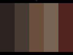 the color palette is brown and has many different shades to choose from, including red