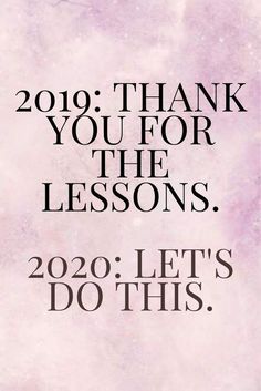 a poster with the words, thank you for the lessons 2020 let's do this