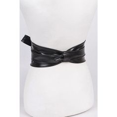 Tie front leather belt Wrap around Material: Polyurethane Approx Width: 5" Length: 104" Chic Black Corset Belt For Formal Occasions, Chic Leather Corset Belt For Party, Elegant Faux Leather Corset Belt, Black Corset Belt For Evening, Black Leather Corset Belt With Belt Loops, Elegant Black Faux Leather Belt, Chic Black Belts, Black Leather Corset Belt For Evening, Modern Black Corset Belt With Belt Loops