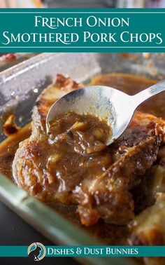 french onion smothered pork chops in gravy