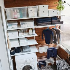 the laundry room is organized and ready for us to use