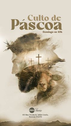 a poster with the words culto de pascoa and an animal on it