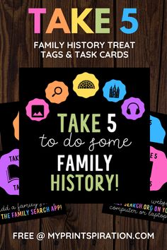 take 5 to do some family history activity