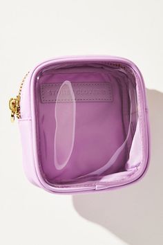 Don't be fooled by its little size - the Mini Pouch is tiny-but-mighty. Hold your smaller daily essentials with ease. | Clear Front Mini Pouch by Stoney Clover Lane in Purple, Women's, Nylon at Anthropologie Purple Pouch, Clear Pouch, Mini Pouch, Preppy Pouch, Purple Fits, Pink Lifestyle, Relaxation Techniques, Mini Pouches, Pack Your Bags