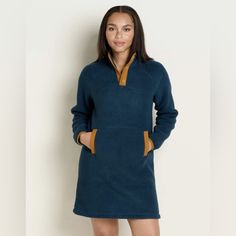 Whether You’re Coming In From Hittin’ The Slopes Or Riding The Surf, You Uuuwant To Reach For Something Warm. Nubby, Textured Fleece Made From 100% Recycled Polyester Chases Away The Chill, While A Kangaroo Pocket And Contrast Trim Add Style Points For Days. Tomboy Dresses, Maroon Sweater Dress, Hooded Sweater Dress, Sleeveless Wrap Dress, Athletic Dress, Maroon Sweater, Striped Sleeveless Dress, Fleece Dress, Ruched Midi Dress