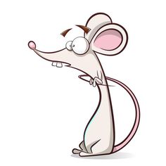 a cartoon mouse sitting on its hind legs - animals characters