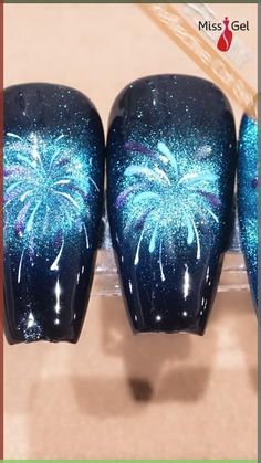 Firework Nails, Cat Eye Nails Polish, New Years Nail Designs, Unghie Sfumate, Unghie Nail Art, Eye Nail Art, Nagellack Trends, Fancy Nails Designs, Stylish Nails Designs